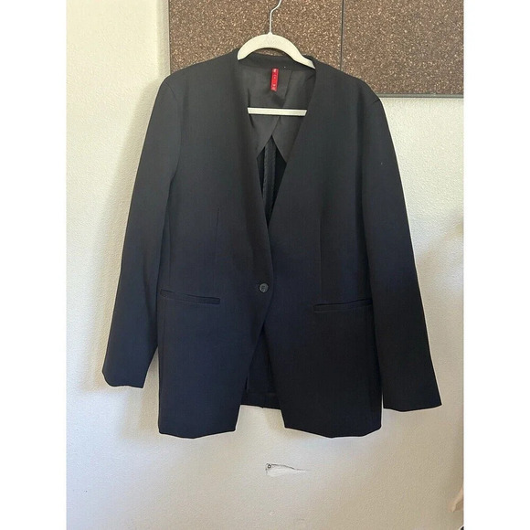 Spanx The Perfect Collarless Womens Blazer Black L - Picture 5 of 11